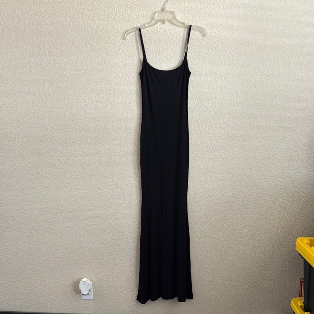 SKIMS Sleek Black Maxi Dress